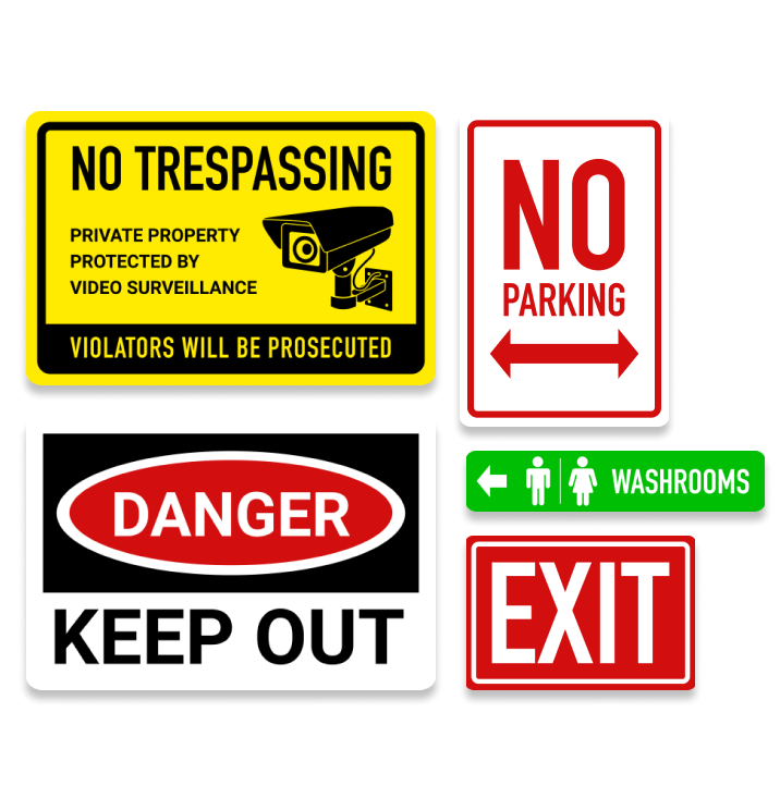 Heavy-Duty Aluminum Custom Signs – 3mm Weatherproof Metal Panels