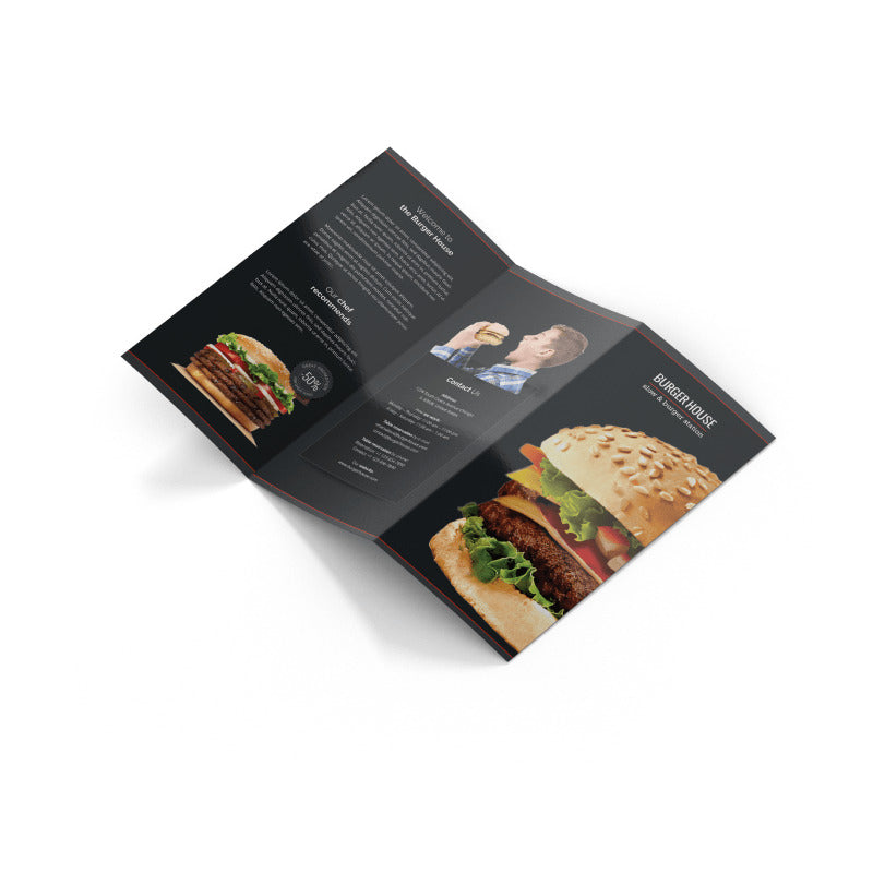 Premium 100lb Gloss Brochures – Professional Folding Included